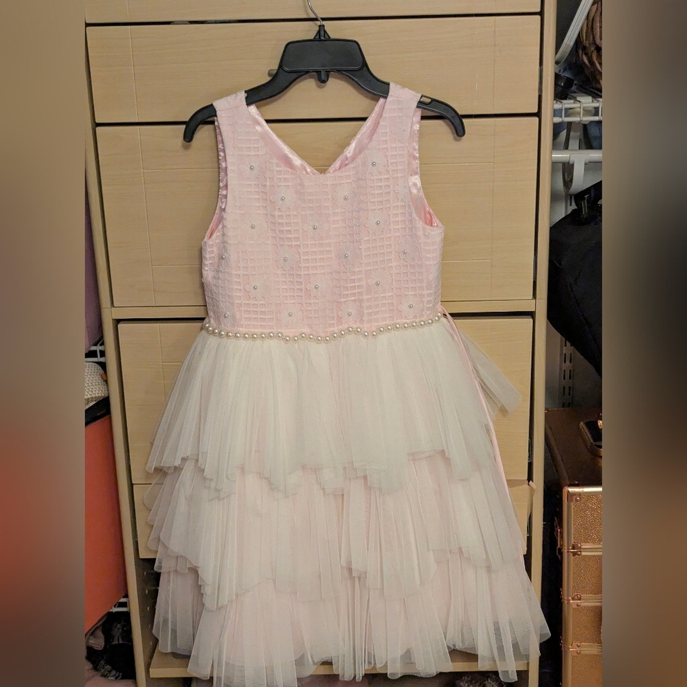 Pink Sleeveless Layered Dress